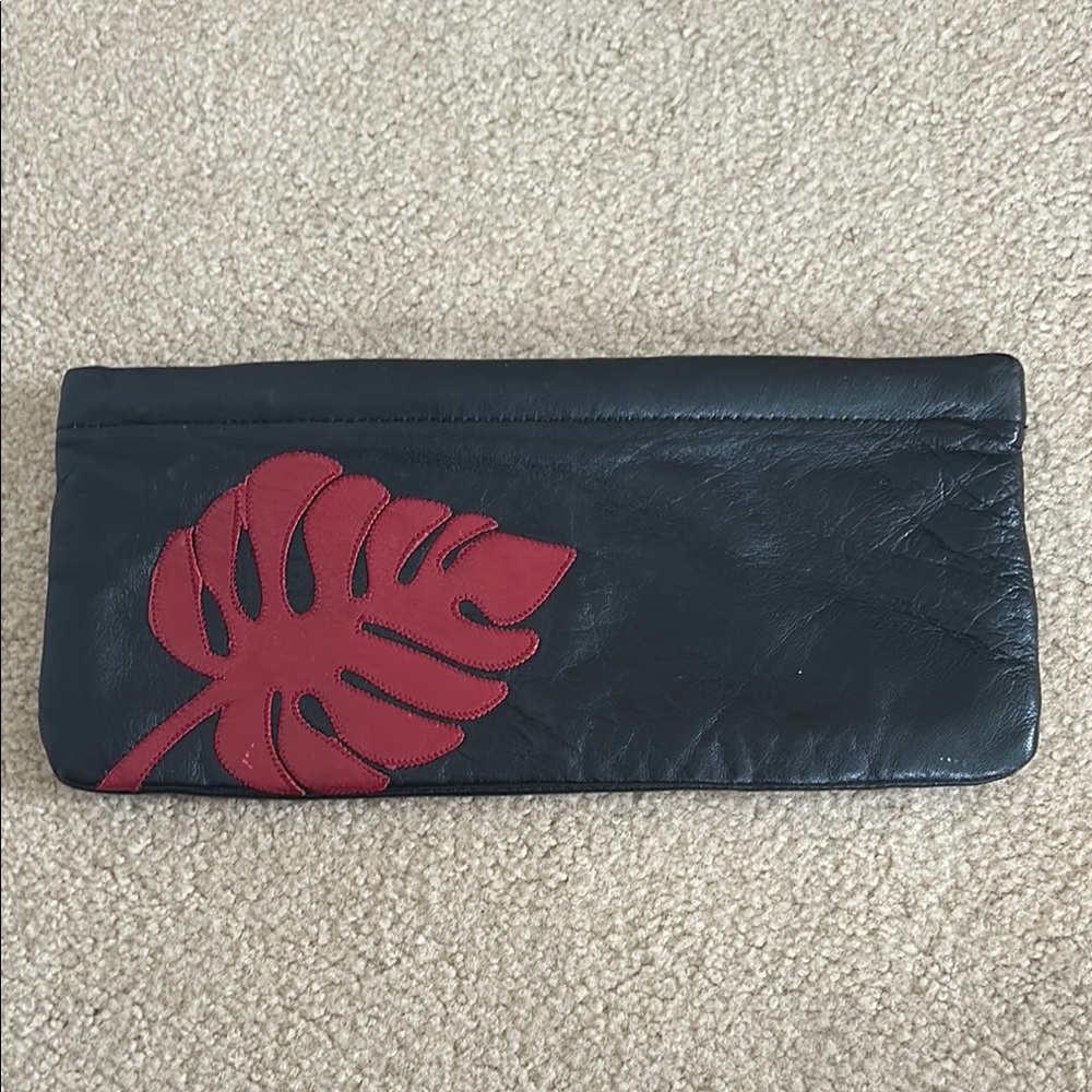 Great American Leatherworks Black/Red Clutch